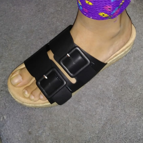 Open Toe Flat Platform Slides - Picture 12 of 12